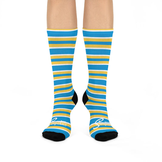 High St Gold n Blue Cushioned Crew Socks