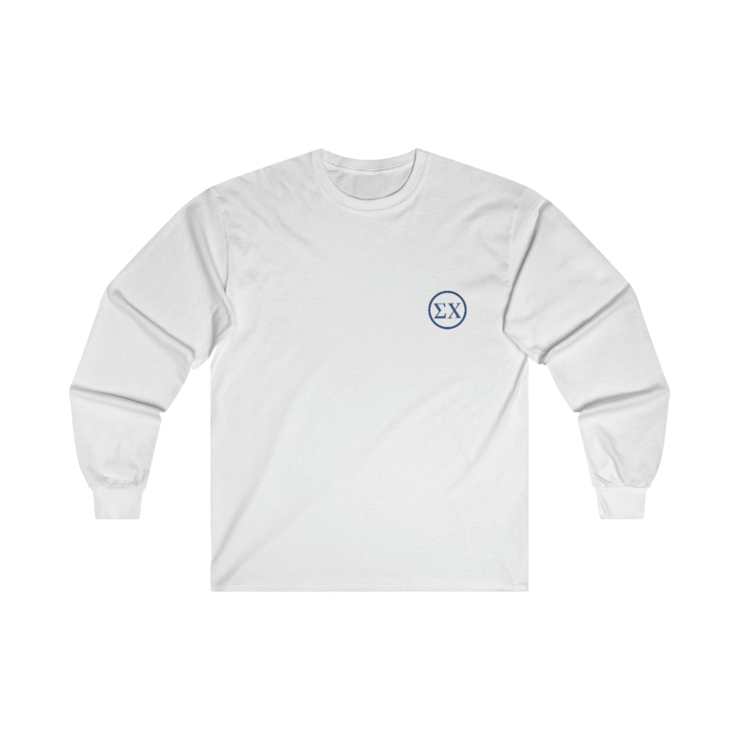 Sigma Chi Fishing – "Badu" Retro Lodge ƩΧ Letters 100% Ultra Cotton Long Sleeve Tee