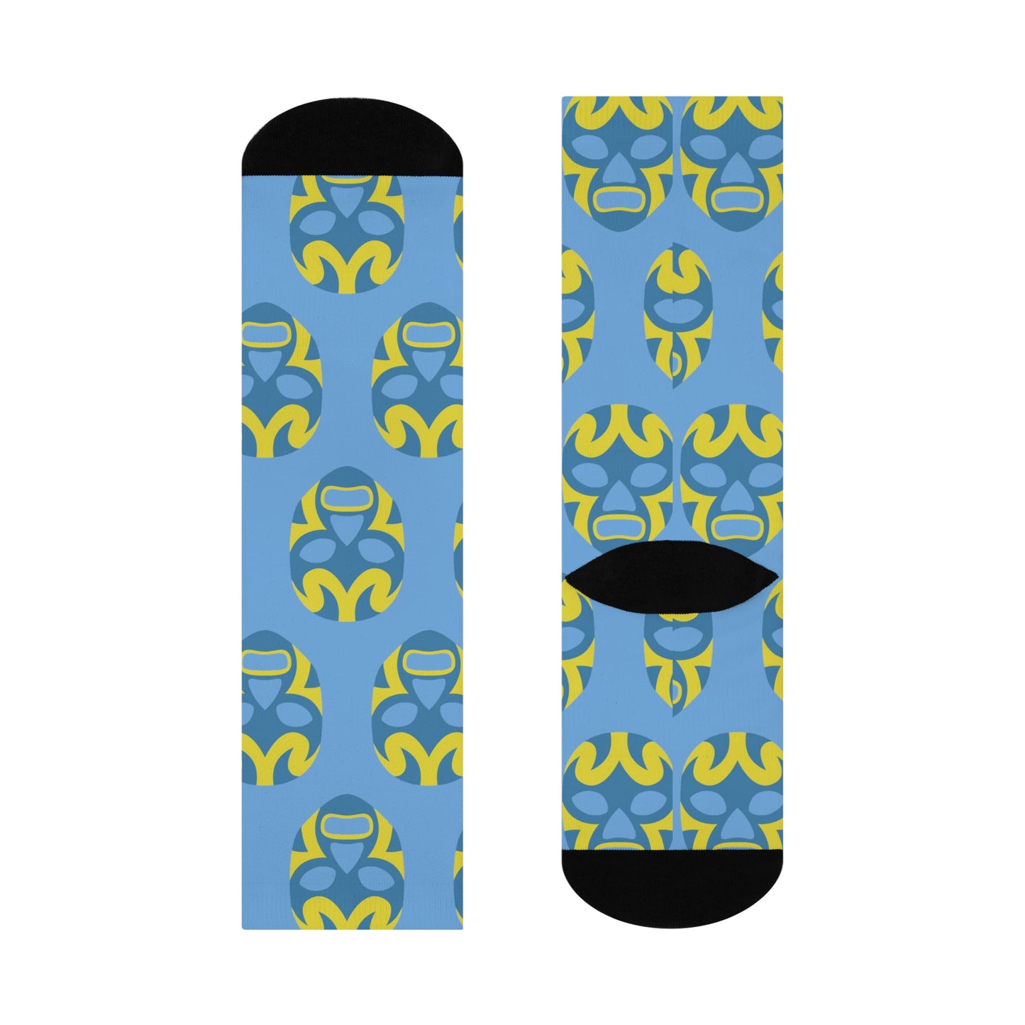 Luchador Azul- Cushioned Crew Socks