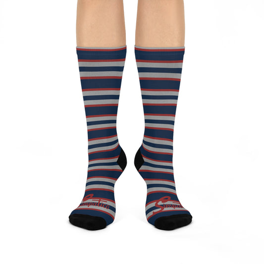 Smoky Blue - Cushioned Crew Socks