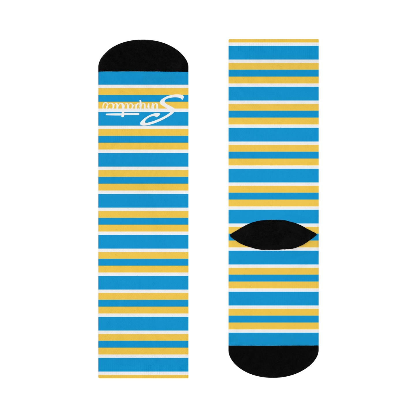 High St Gold n Blue Cushioned Crew Socks