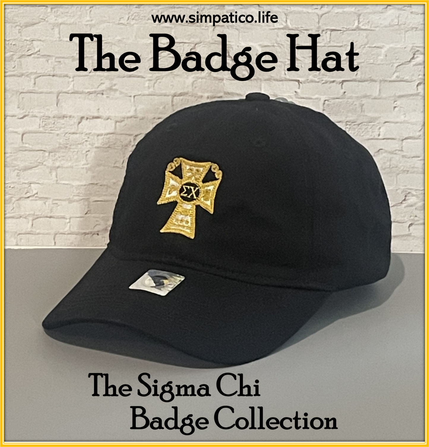 The Sigma Chi Badge Hat - Unconstructed/Dad Hat