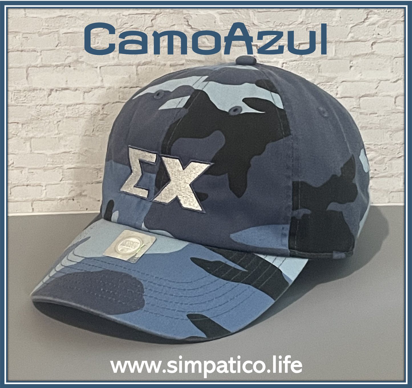 CamoAzul ΣΧ - Unconstructed/Dad Hat Blue