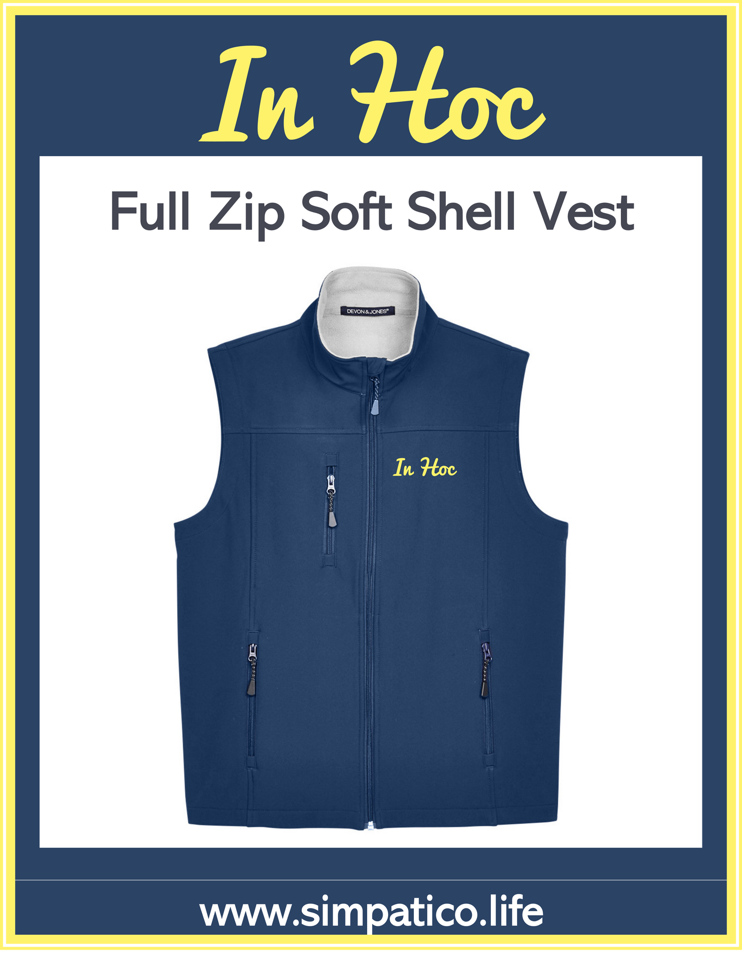 In Hoc Full Zip Soft Shell Vest