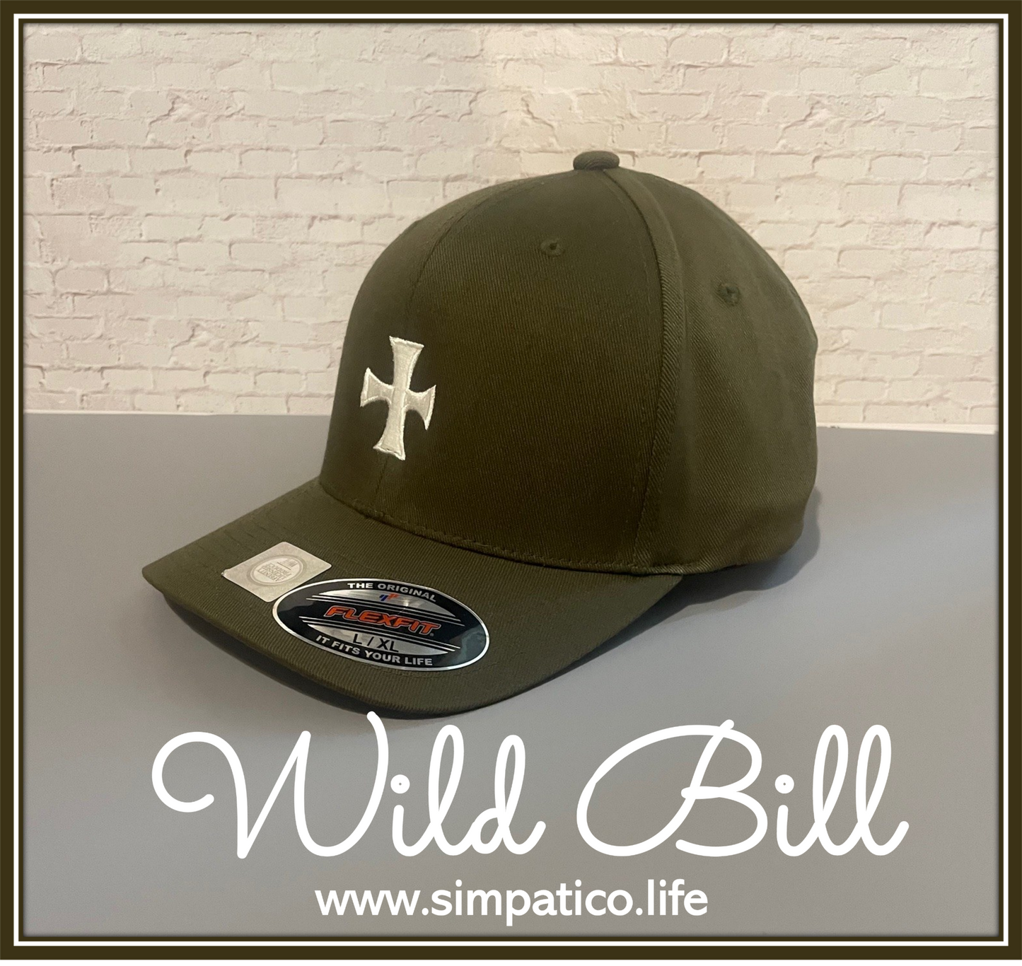 The Wild Bill - Fitted Flexfit Hat Olive