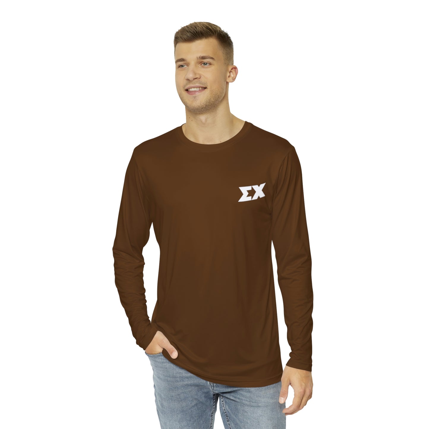The Hinman – Brown - Sigma Chi letters Long Sleeve Active T-Shirt