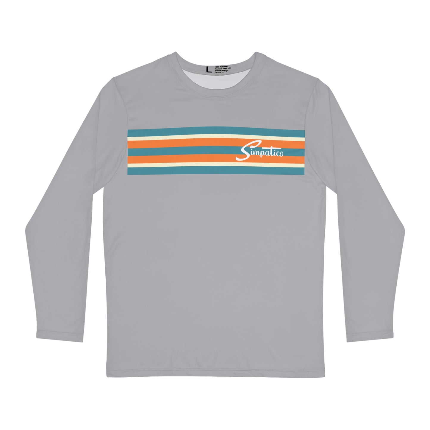 Simpatico Original Stripe Long Sleeve Gray Sun/Swim Shirt