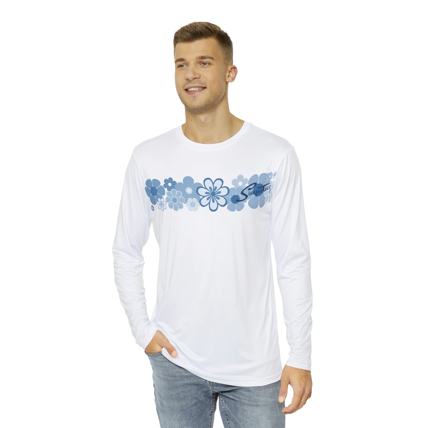 Simpatico Cool Blue Groovy Summer Long Sleeve Sun/Swim Shirt