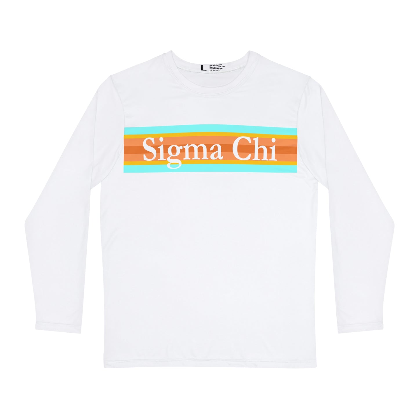 Sprumer 23 White - Sigma Chi Stripe Long Sleeve Sun/Swim Shirt