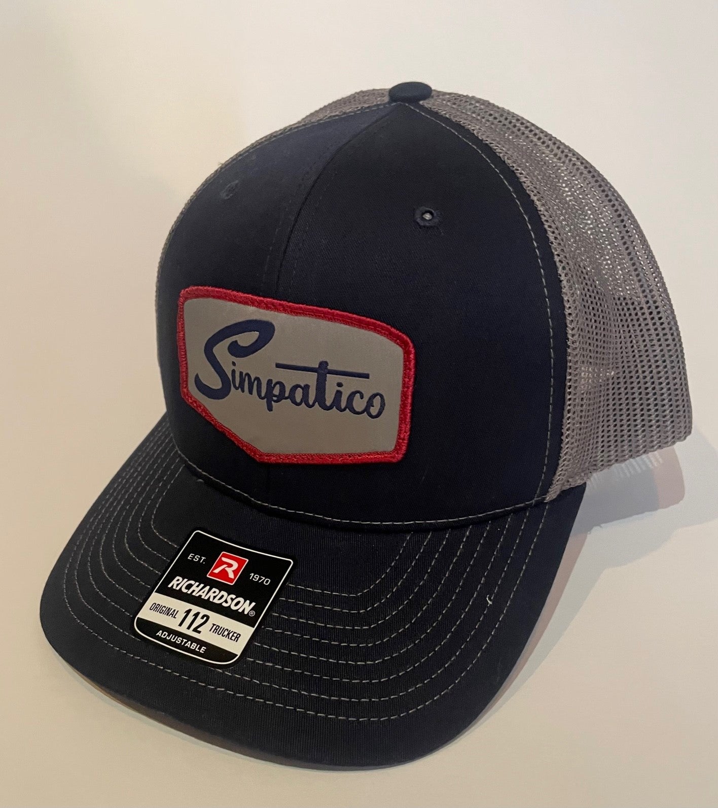 Smoky Blue - Trucker Hat Blue/ Charcoal Simpatico W22 Woven Patch