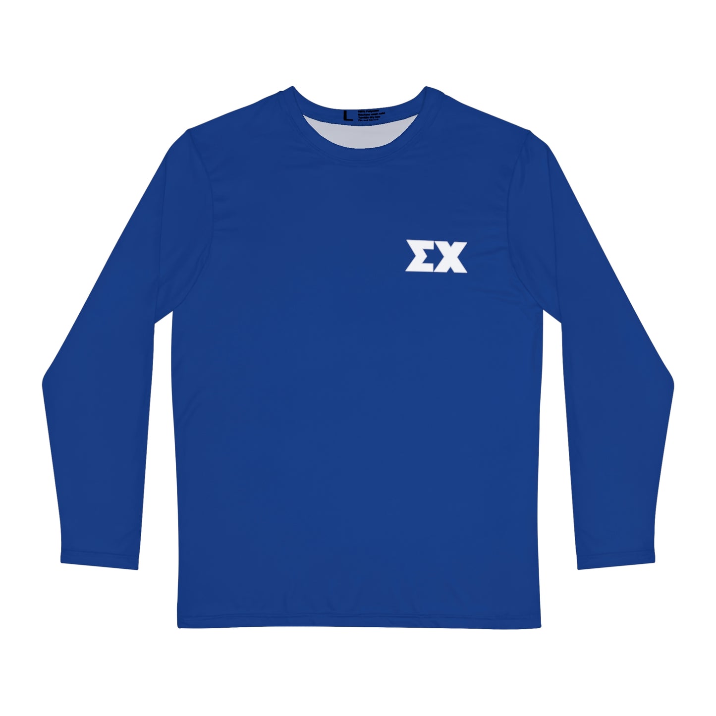 The Hinman – Blue - Sigma Chi letters Long Sleeve Active T-Shirt